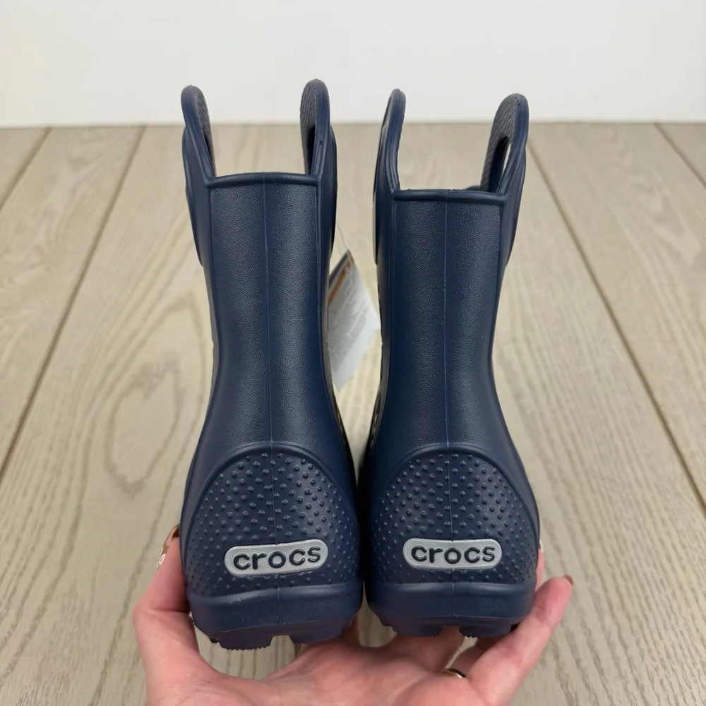 Crocs Kids’ Handle It Rain Boots c9 Navy Blue $45 Children's Shoes